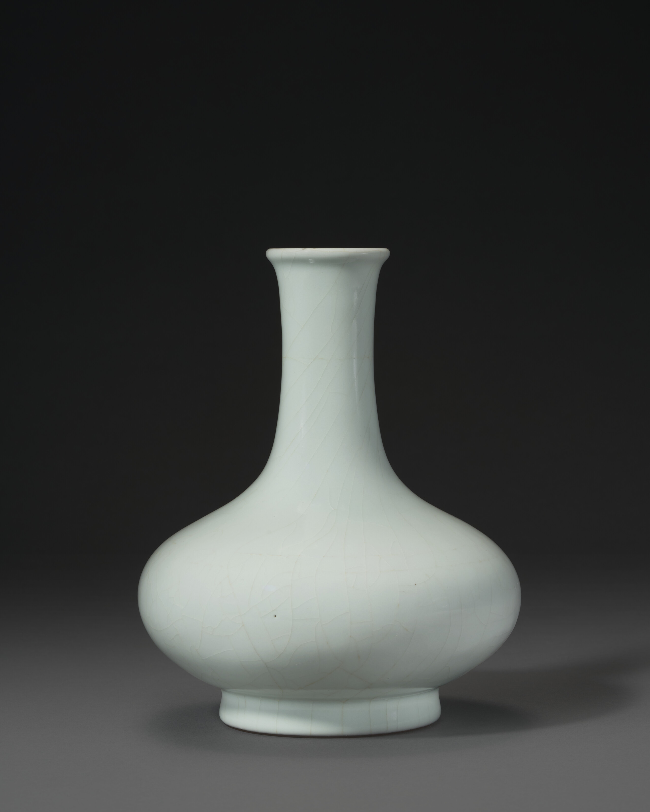 A Rare Guan-type Vase — QIANLONG SEAL MARK IN UNDERGLAZE BLUE AND OF THE PERIOD (1736-1795)