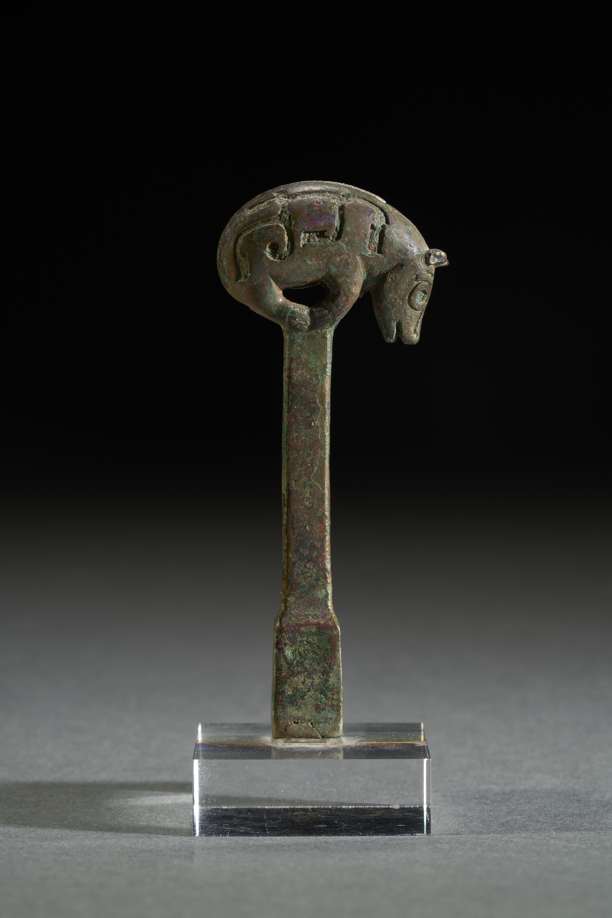 A Small Bronze 'bear' Tuning Key — HAN DYNASTY (206 BC-AD 220)