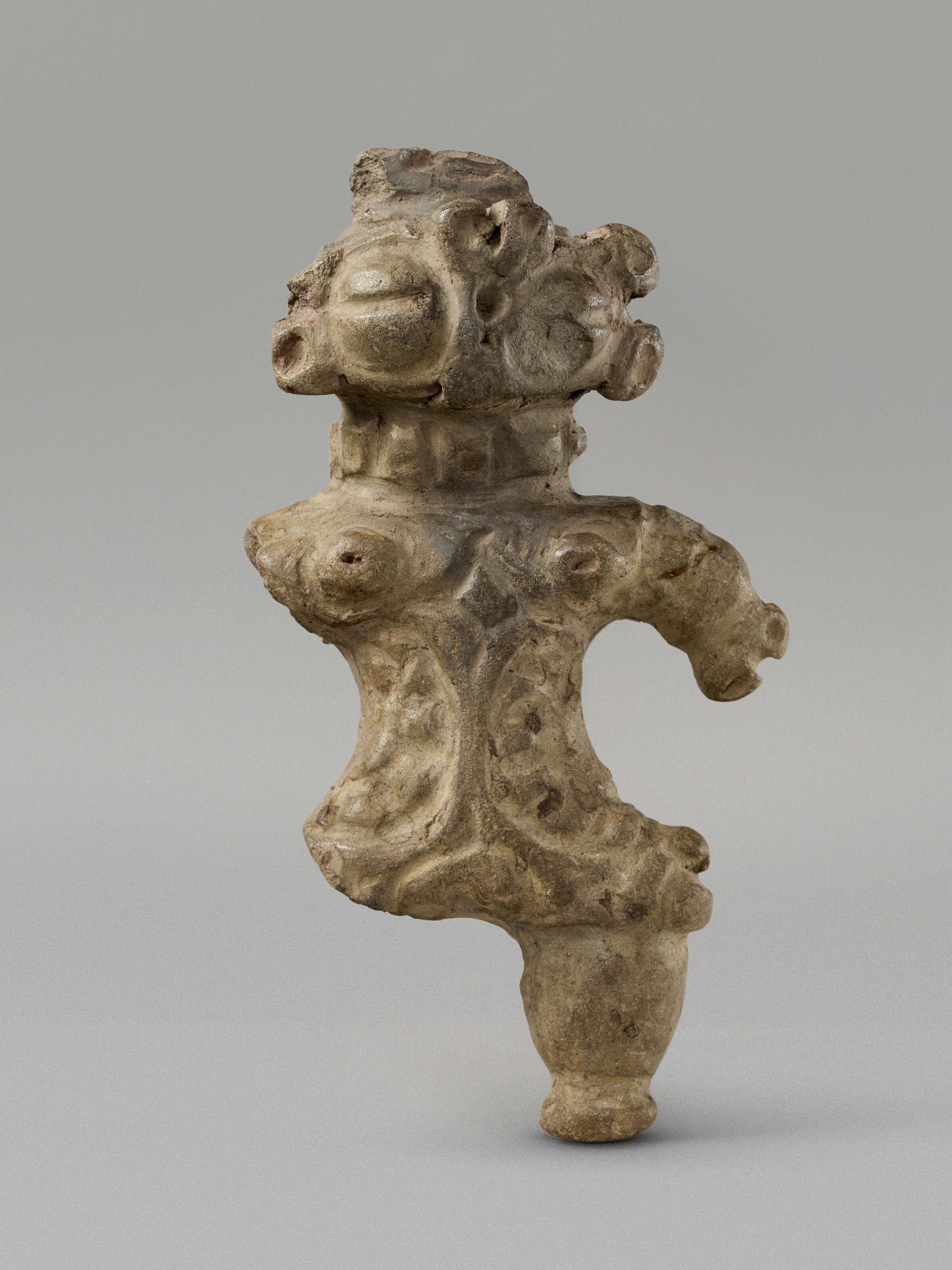An Earthenware Sculpture Of A Woman ( Shakoki Dogu ) — LATE JOMON PERIOD (5TH-3RD CENTURY BCE)