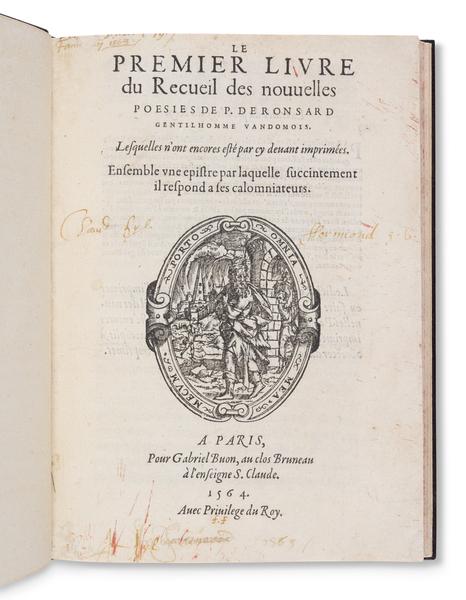 Le premier [-tiers] Livre du Recueil des Nouvelles Poésies... [Et:] Les Quatre Saisons de l'An...Paris : Gabriel Buon, [1563]-1564.