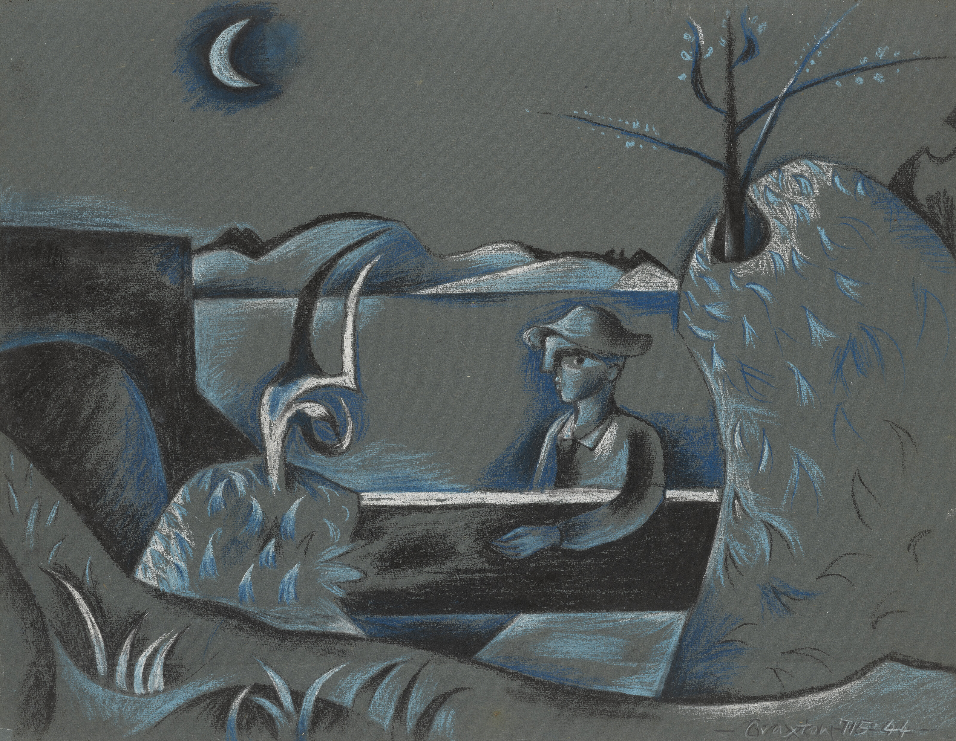 John Craxton — Study for Dark Landscape