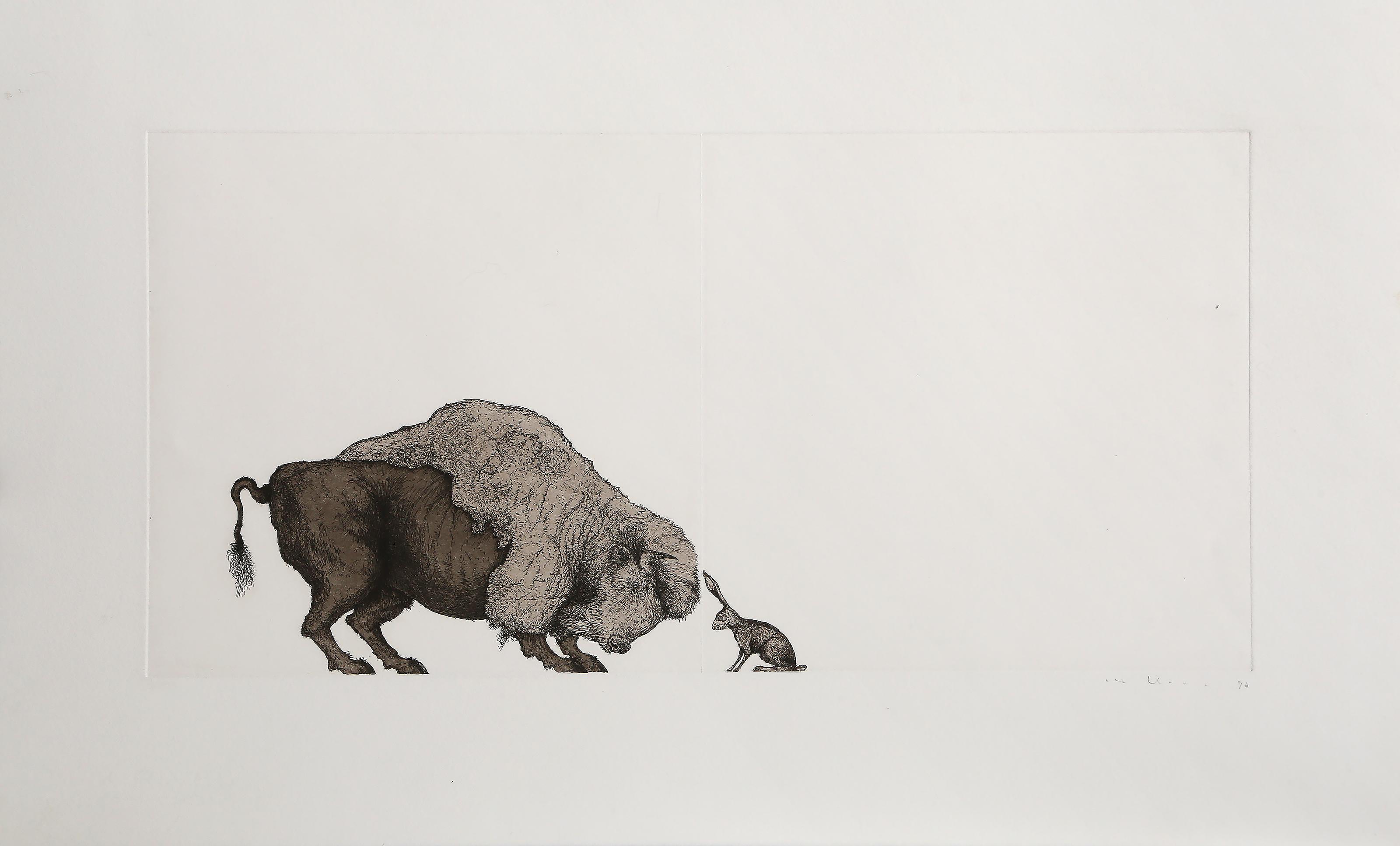 Mel Chin — Self-Portrait (Bison and Hare)