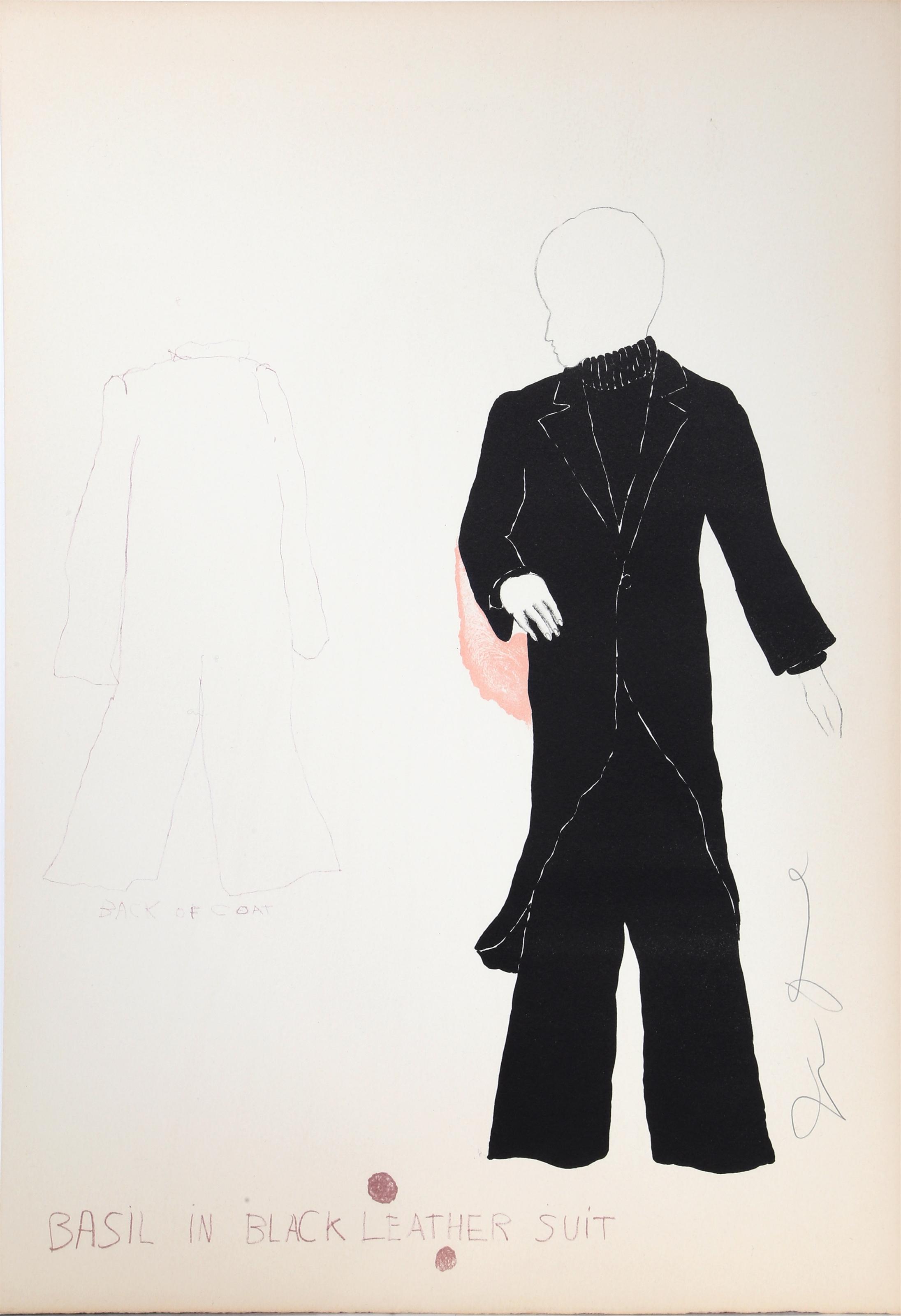 Jim Dine — Basil in Black Leather Suit