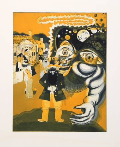 Warrington Colescott — God Speaks To Joseph Smith