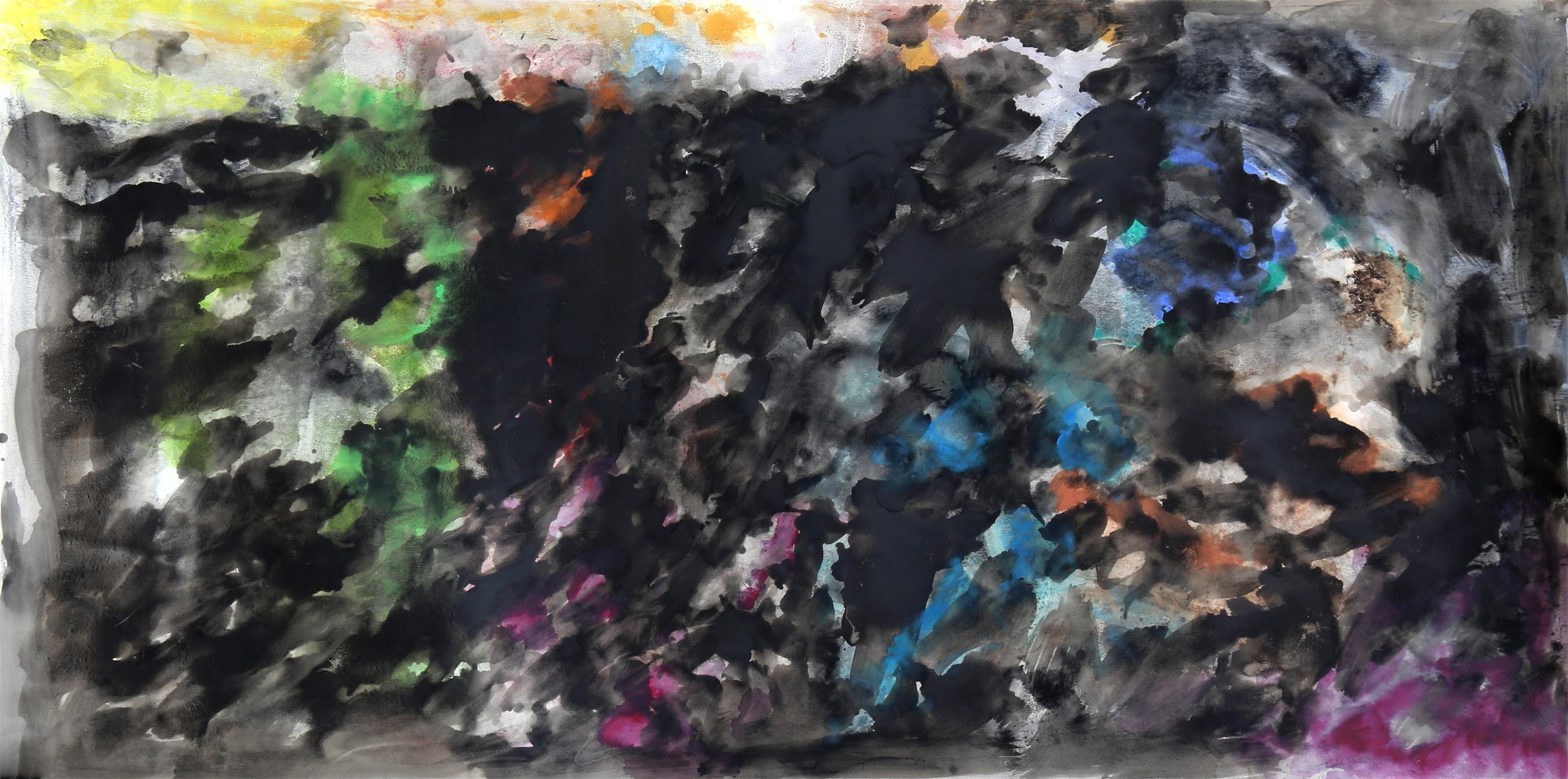 Monotype on hand-made paper