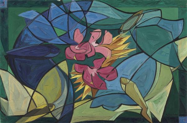 Butterflies Over Pink Blossoms