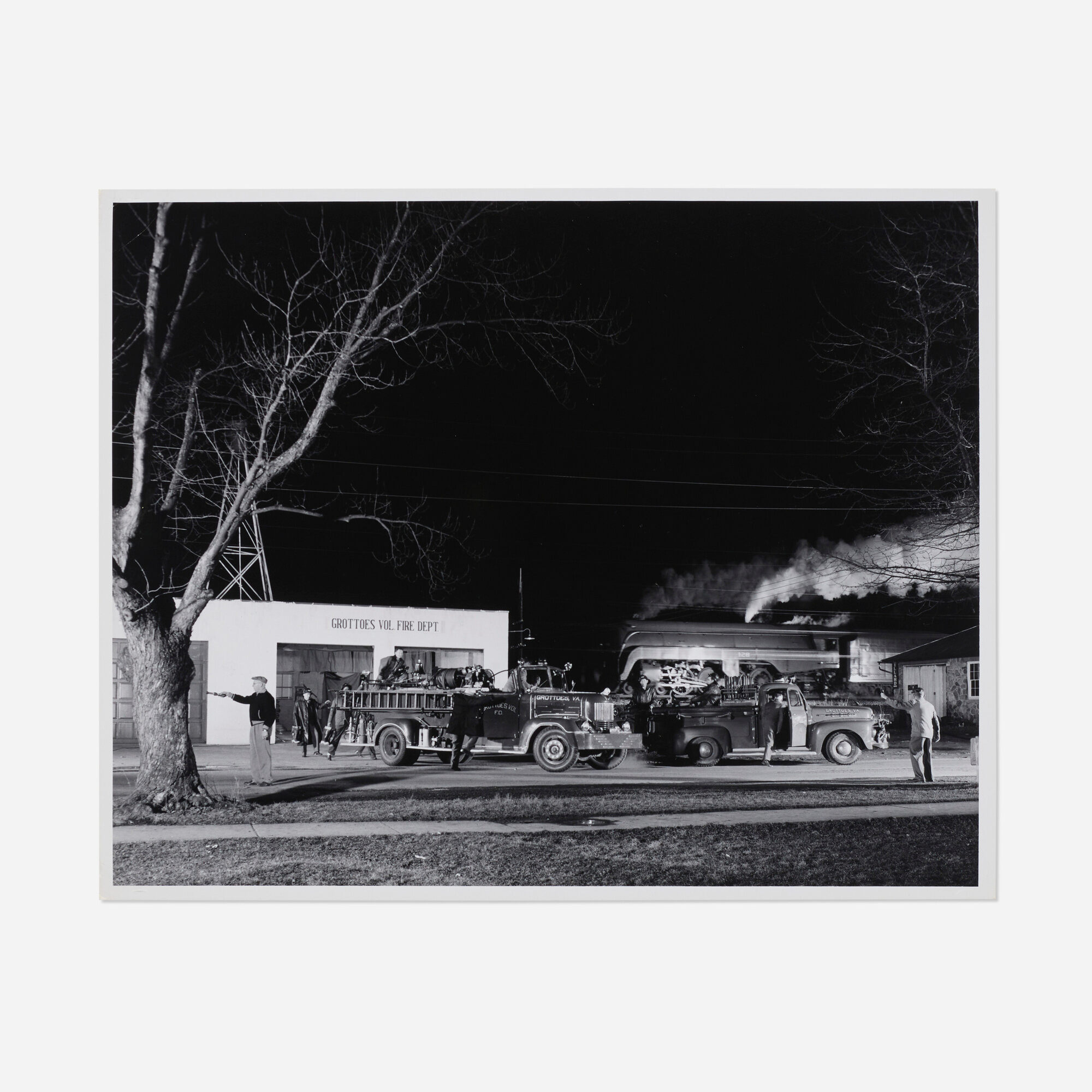O. Winston Link — The Volunteer Fire Department and Train No. 2, Grottoes, Virginia