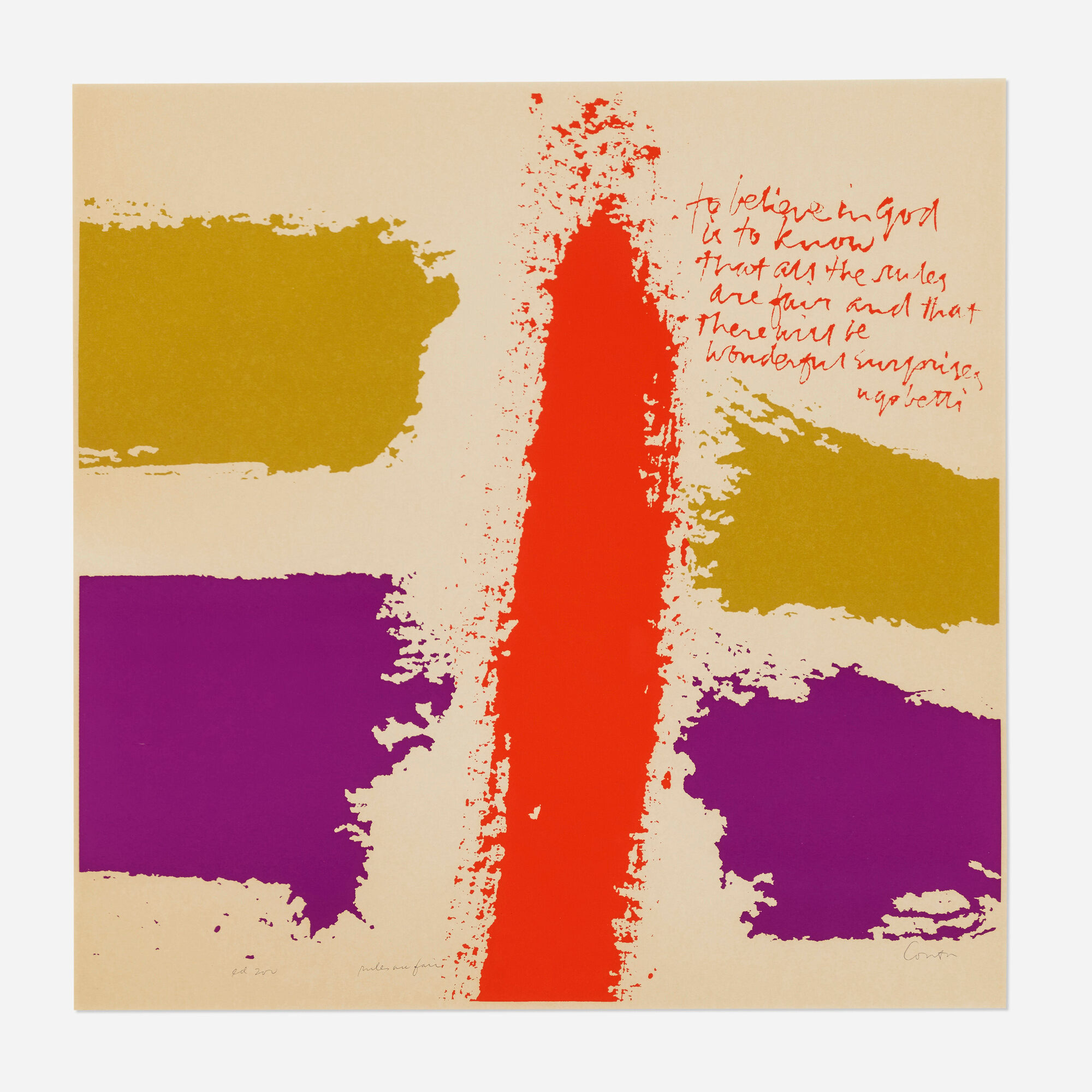 Corita Kent — rules are fair