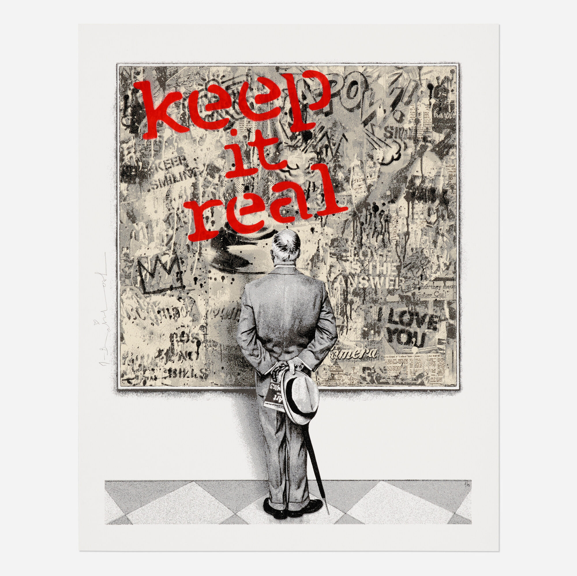 Mr. Brainwash — Street Connoisseur - Keep it Real (Red)