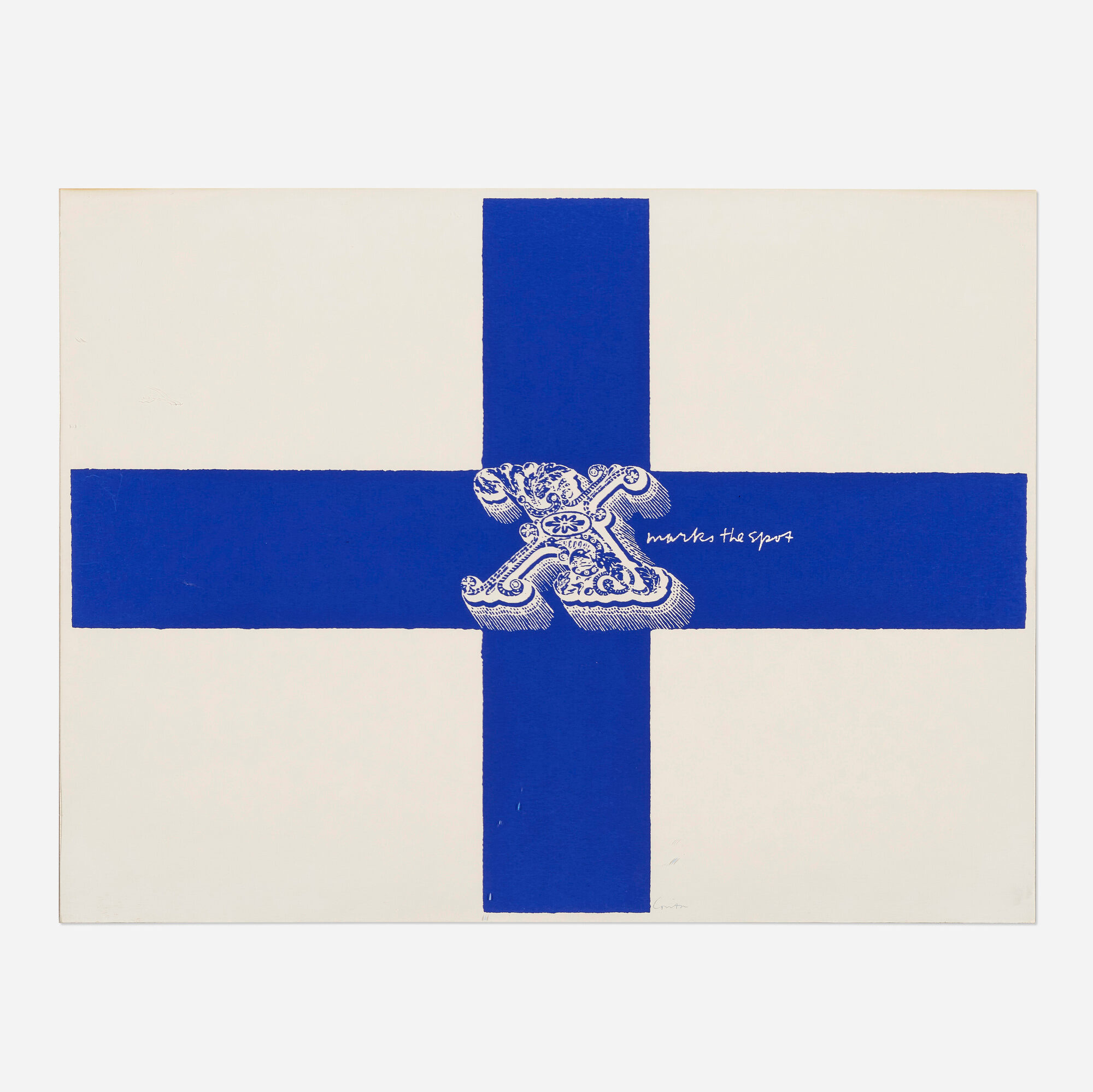 x marks the spot (from the International Signal Code Alphabet series)