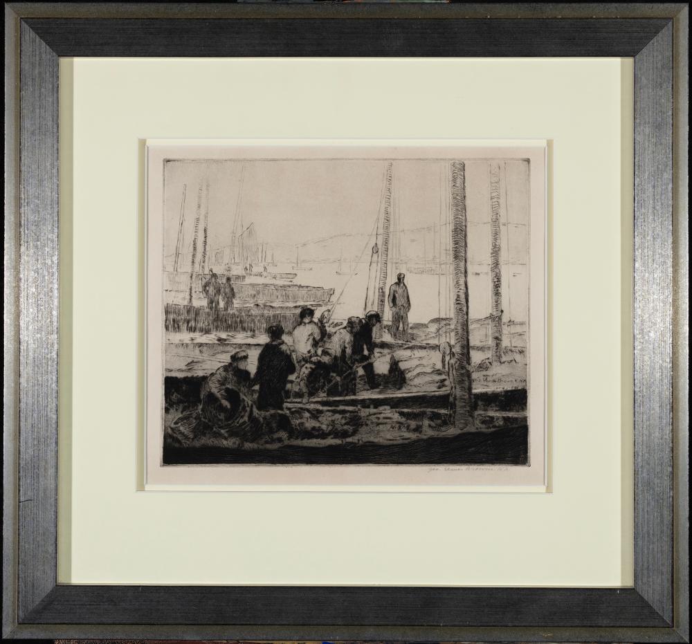 George Elmer Browne — Fishermen at the Dock