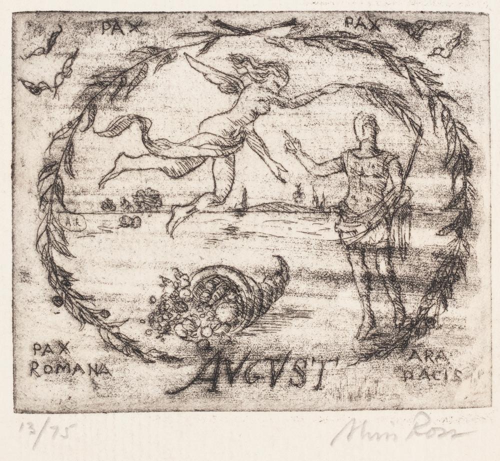 Alvin Ross — Five works from the "Months" series:, Etchings, plates 2.5" x 3"; sheets 5.625" x 6.5". Unframed