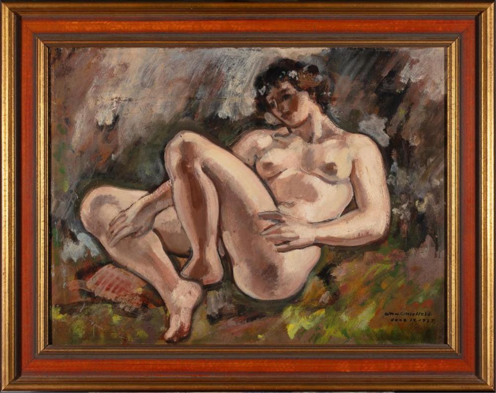 William H. (Bill) Littlefield — Lying Nude with Garland (Nu Couche Avec Guirland)