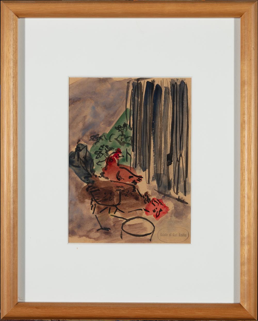 Karl Knaths — Untitled (Chickens)