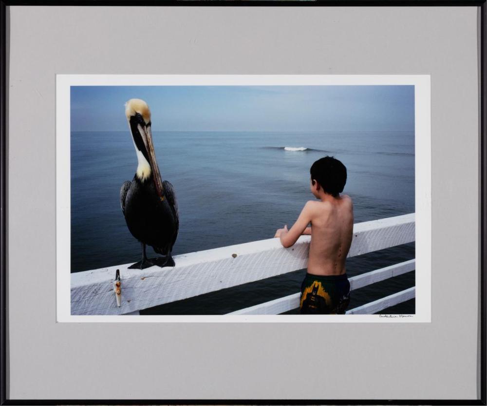 Constantine Manos — Boy with a Pelican / Daytona Beach, Florida, from American Color