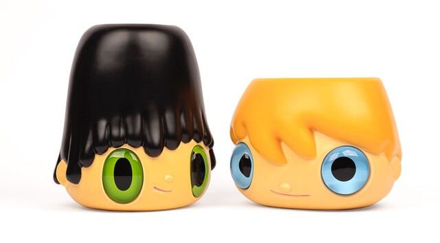 Javier Calleja — Pot Pop Top Flower Vase and Planter Pot (Green and Blue Eyes)