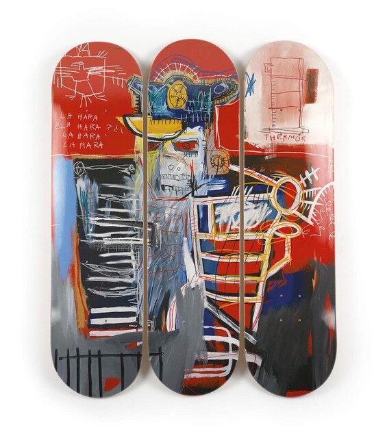 Jean-Michel Basquiat — La Hara (1981) Skatedeck (Set of 3)