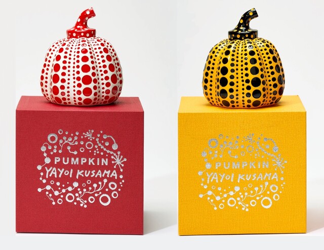 Yayoi Kusama — Yellow Pumpkin, Red Pumpkin
