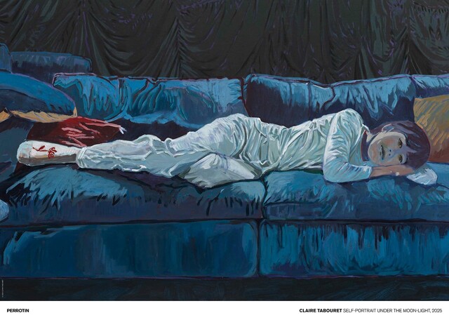 Claire Tabouret — Self-Portrait Under the Moonlight (Signed)