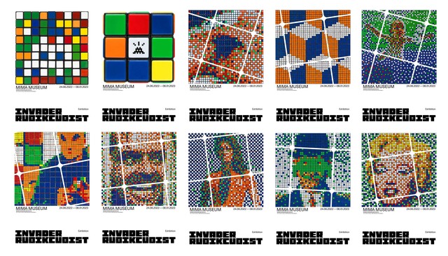 Invader — Set of 10 Mima Exhibition Posters