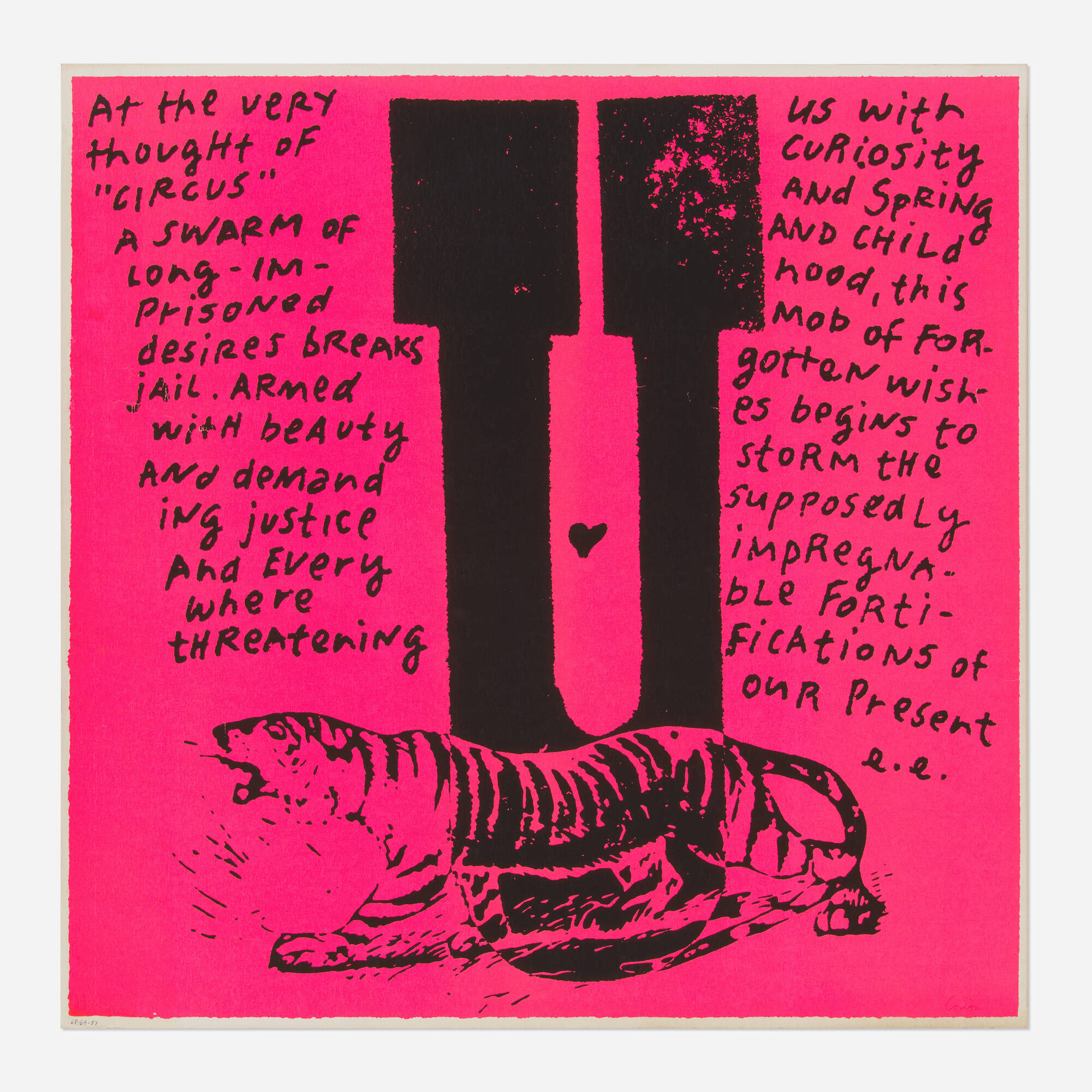 U u are a tiger (from the circus alphabet series)