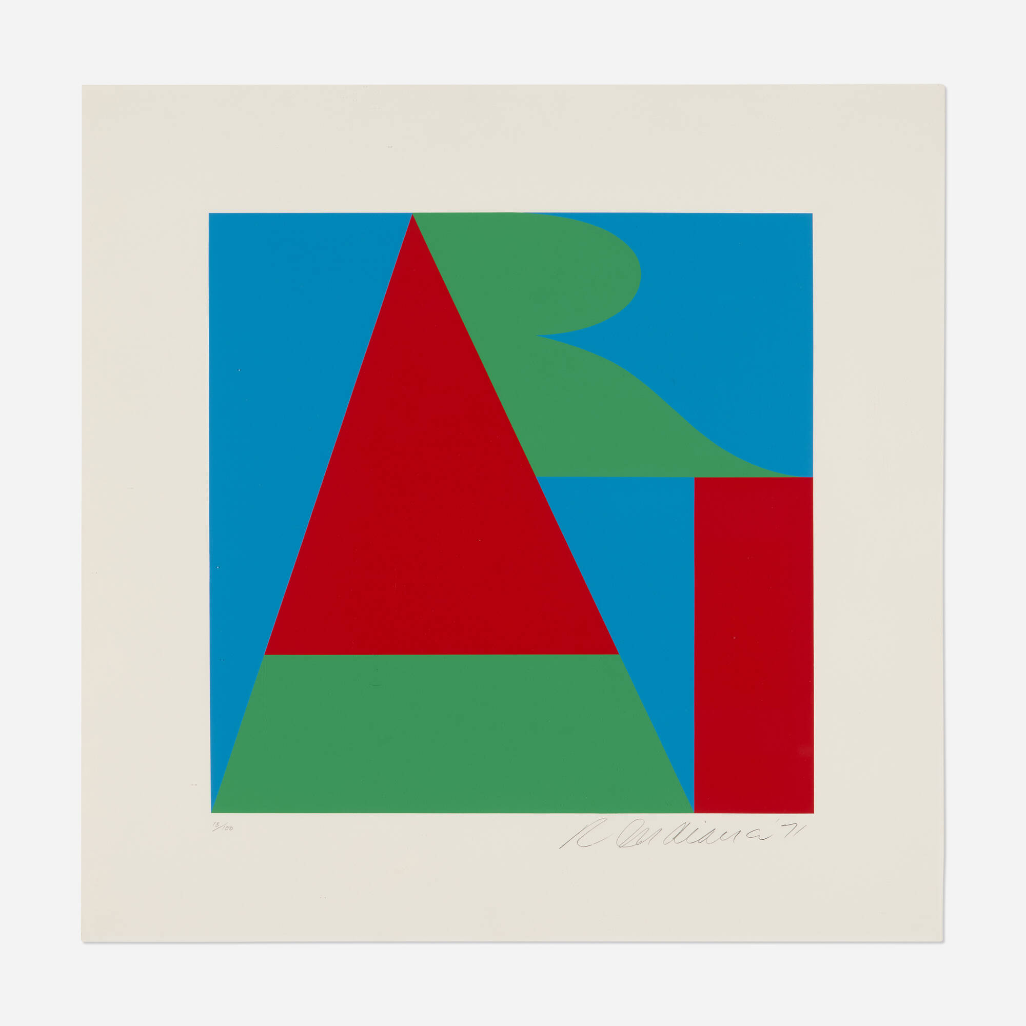 Robert Indiana — The Bowery Art (from On the Bowery)