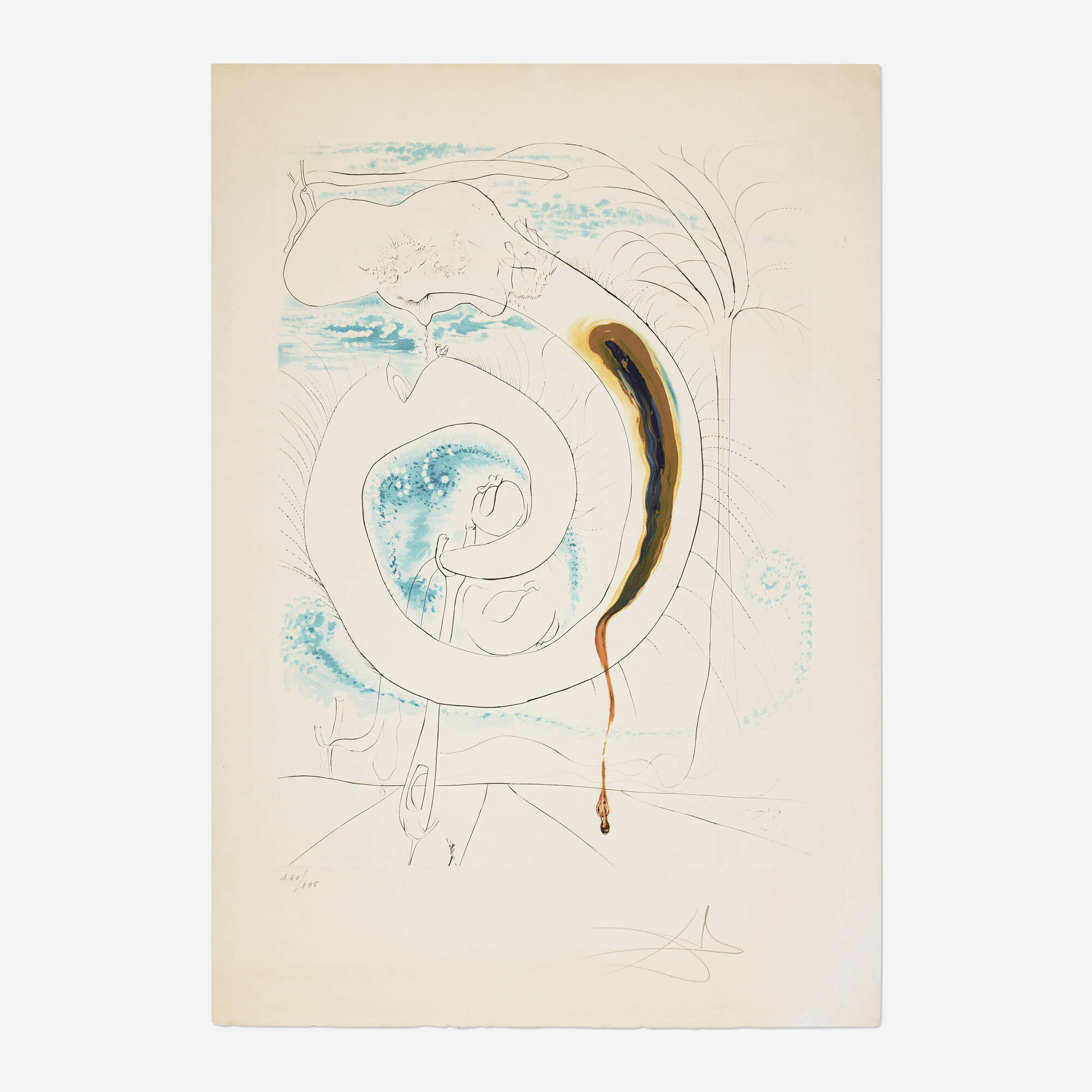 Salvador Dalí — Le cercle viscéral du cosmos (from the La Conquête du cosmos I portfolio)