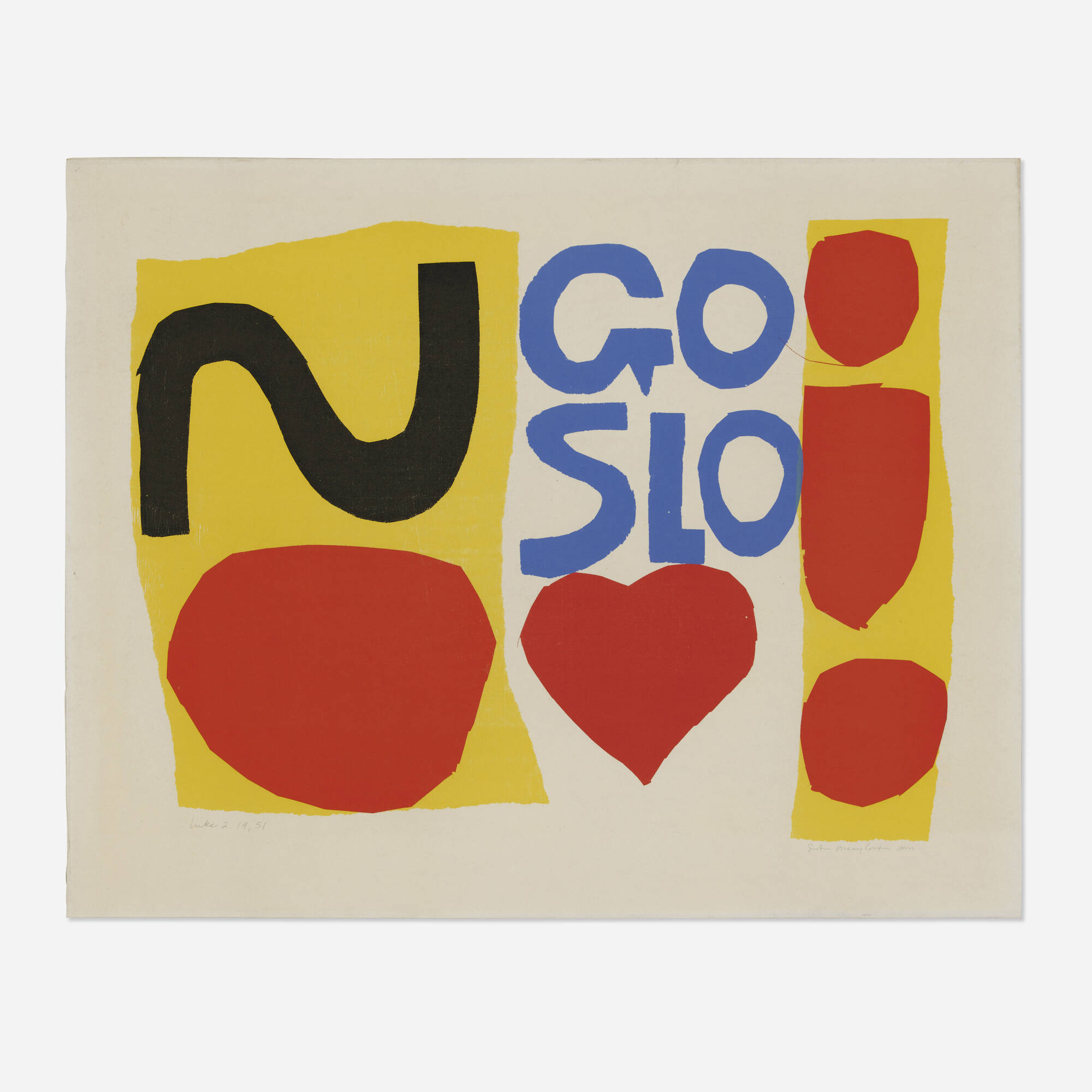 Corita Kent (Sister Mary Corita) — luke 2.14, 51