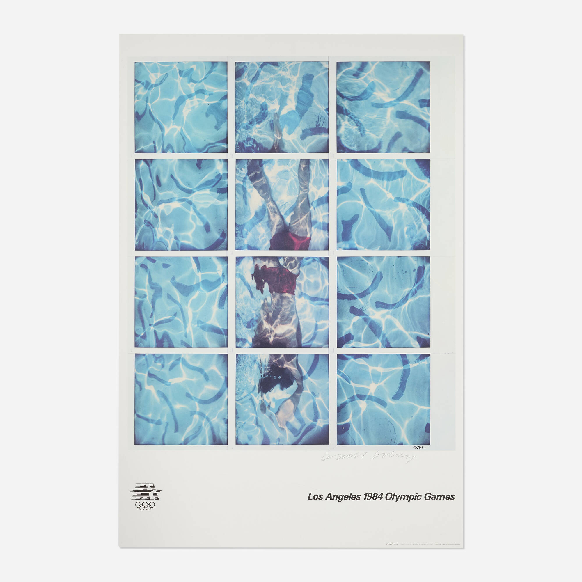 David Hockney — Polaroids of Swimmer, Los Angeles 1984 Olympic Games