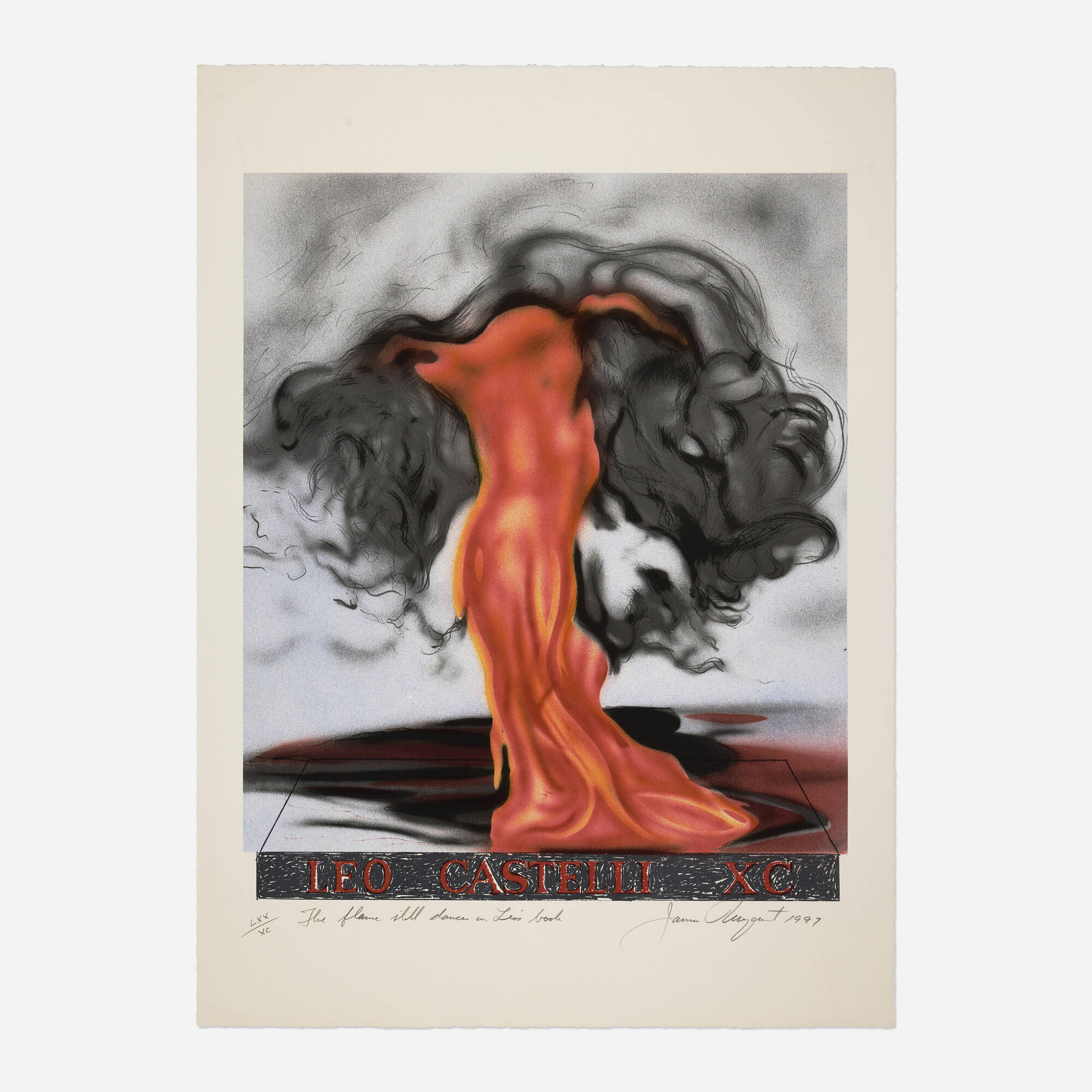 James Rosenquist — The Flame Still Dances on Leo's Book (from the Leo Castelli 90th Birthday portfolio)