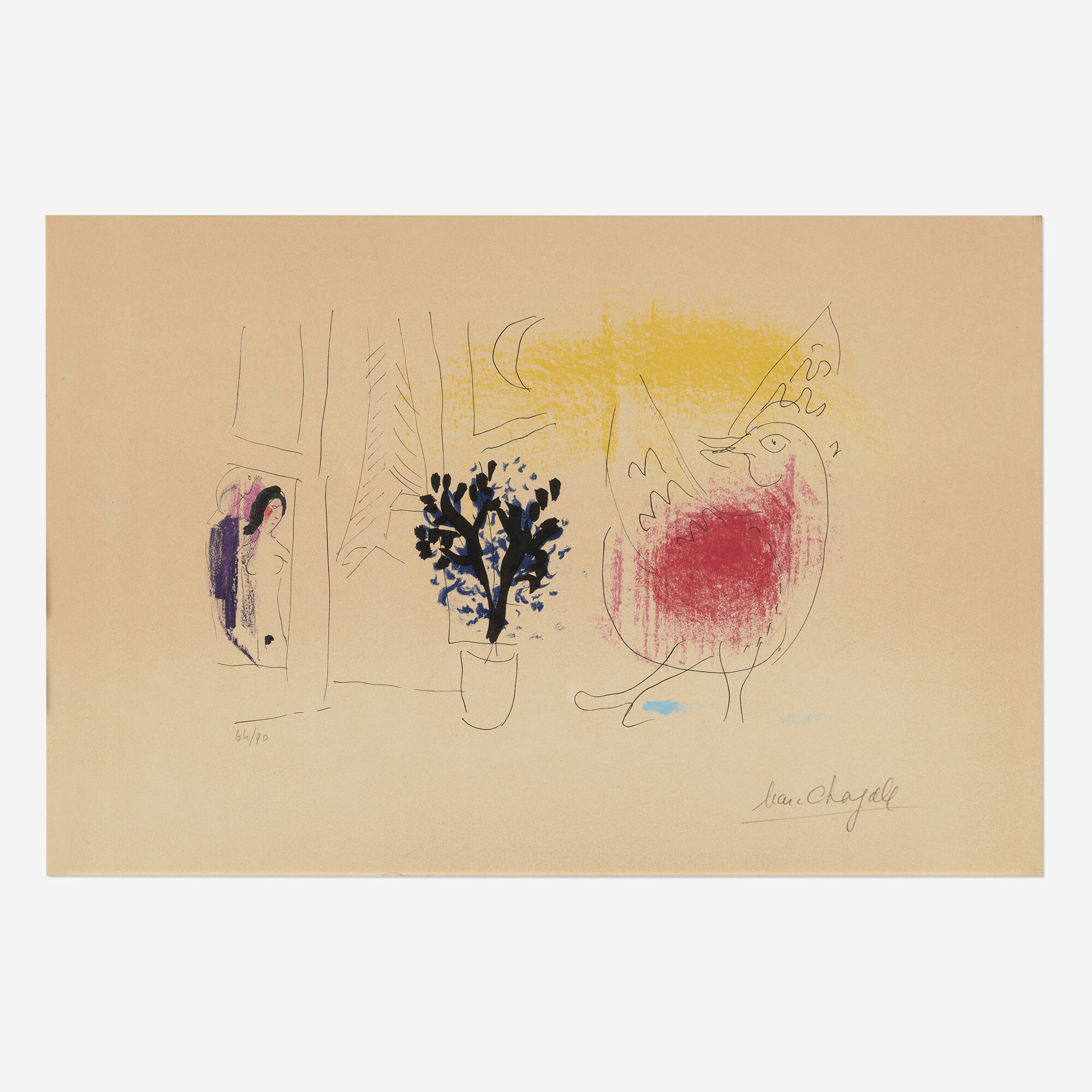 Marc Chagall — Le coq rouge