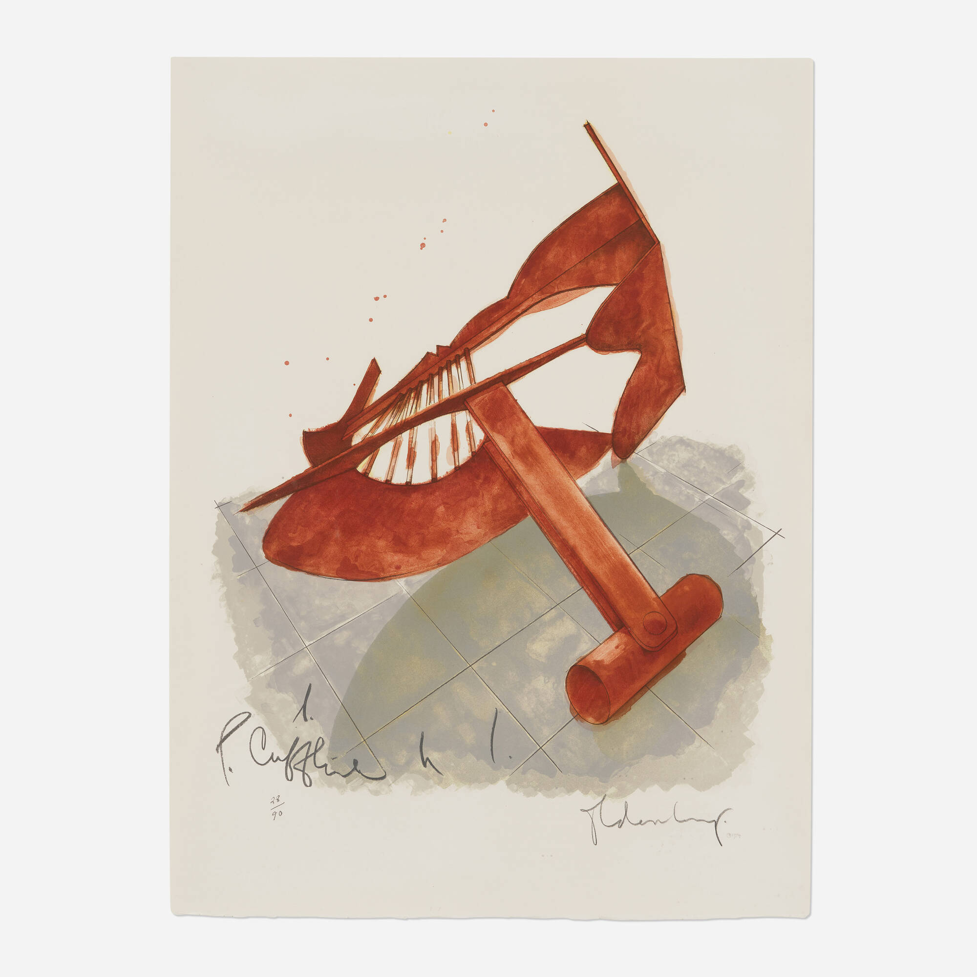 Claes Oldenburg — Picasso Cufflink (from the Homage to Picasso portfolio)