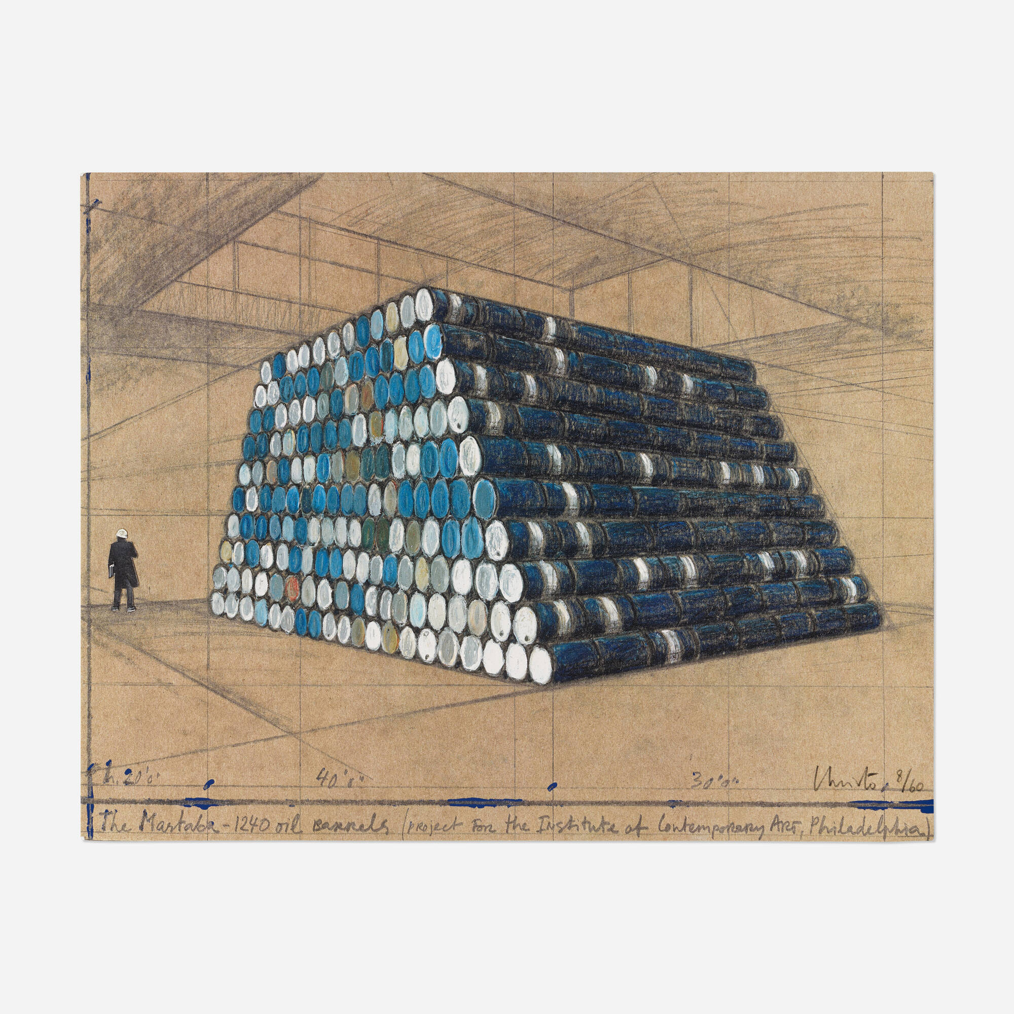 Christo — The Mastaba - 1240 Oil Barrels (Project for the Institute of Contemporary Art, Philadelphia)