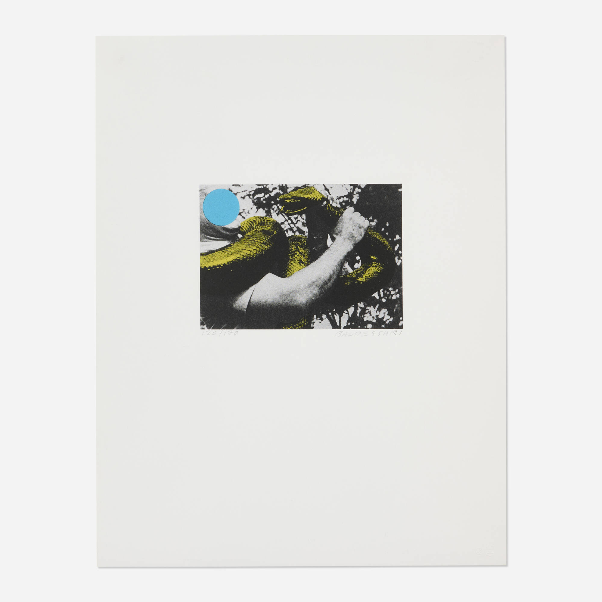 John Baldessari — Man with Snake (Blue and Yellow)