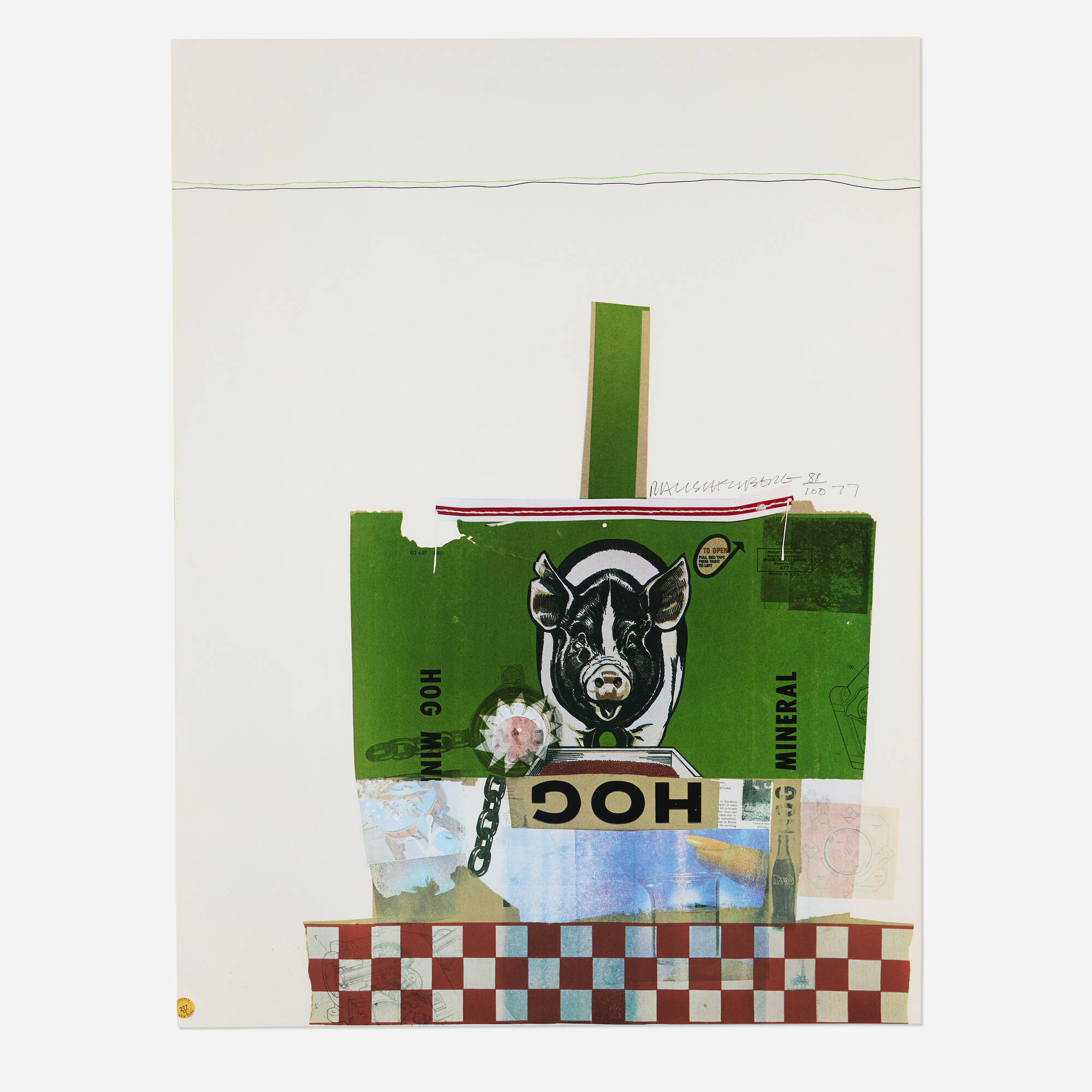 Robert Rauschenberg — Hog Chow (from the Chow Bags series)