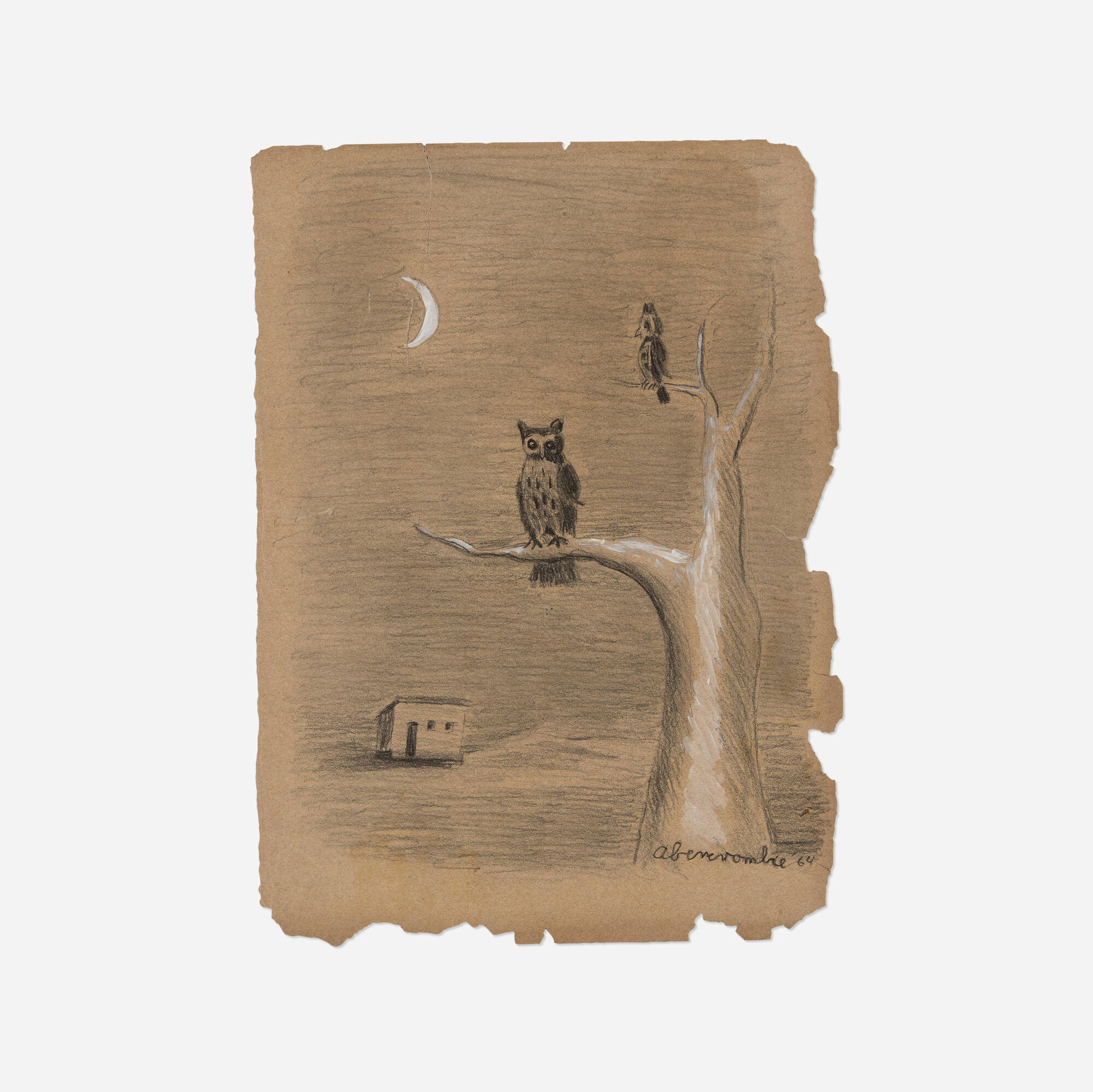 Gertrude Abercrombie — Untitled (Owl and Moon)