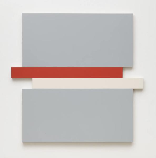 Compression: Gray, Red, Canvas