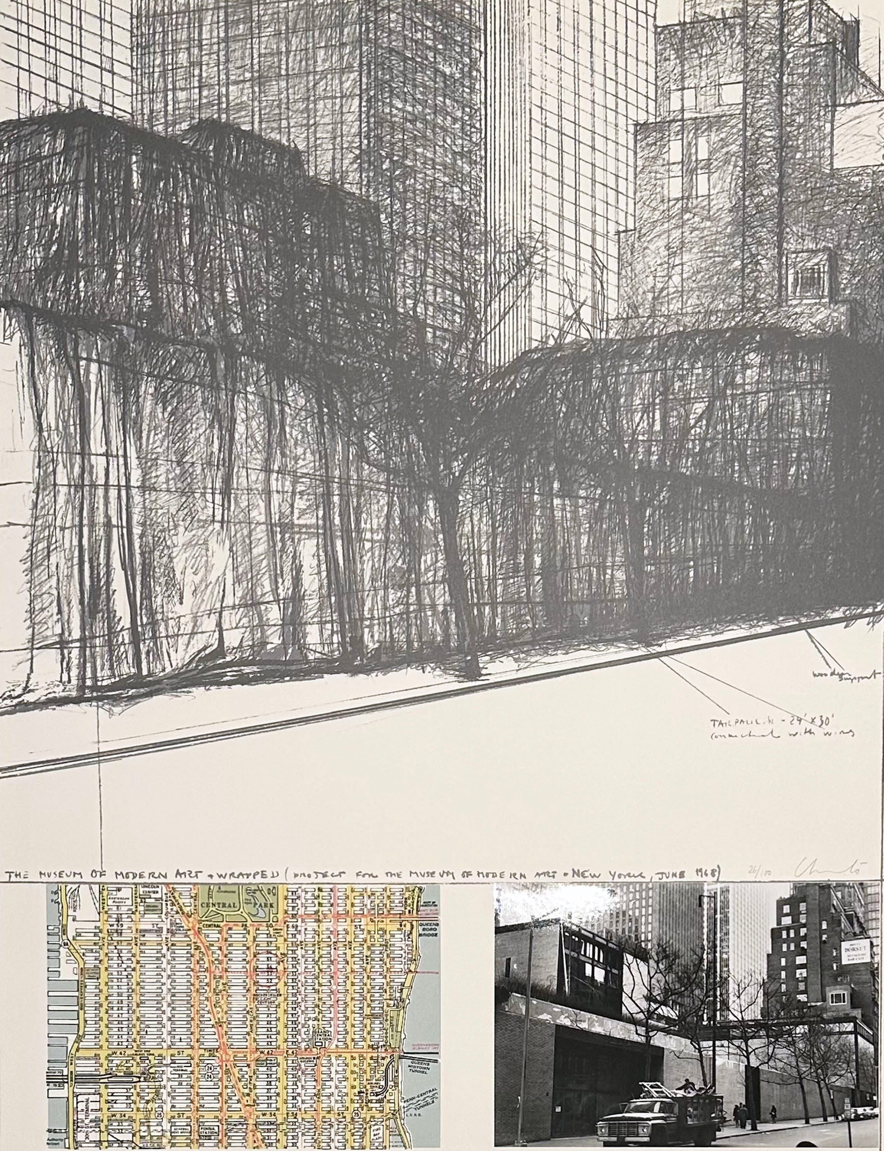 Christo — The Museum of Modern Art, Wrapped (Rear), Project for New York