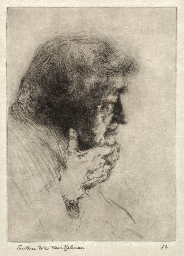 Arthur William Heintzelman — Old Man Thinking