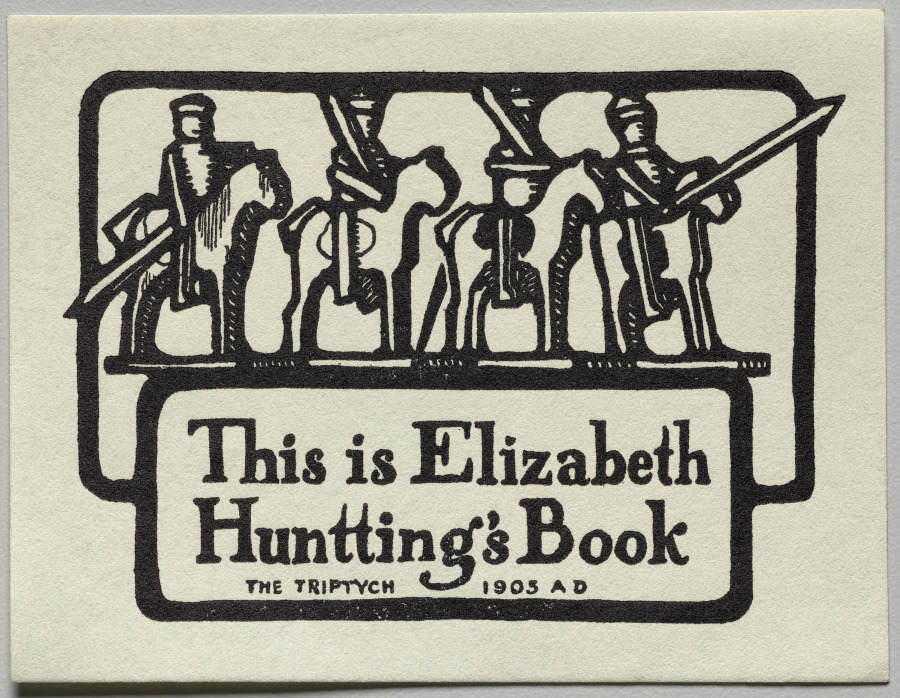 Unknown Artist — Bookplate: Elizabeth Huntting