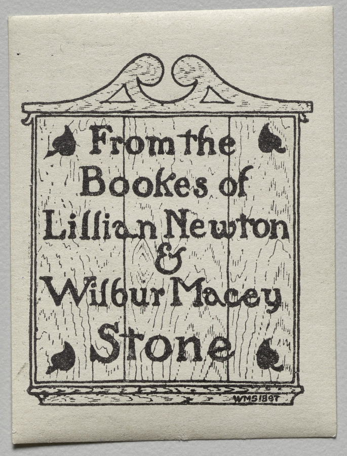 Unknown Artist — Bookplate: Lillian Newton and Wilbur Macey Stone