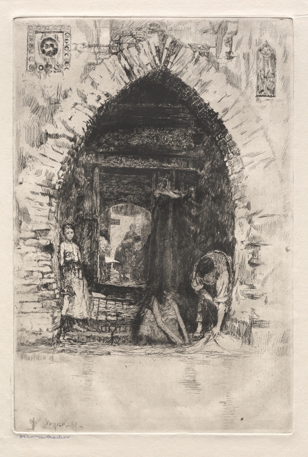 Otto H. Bacher — Etchings of Venice: Laundry