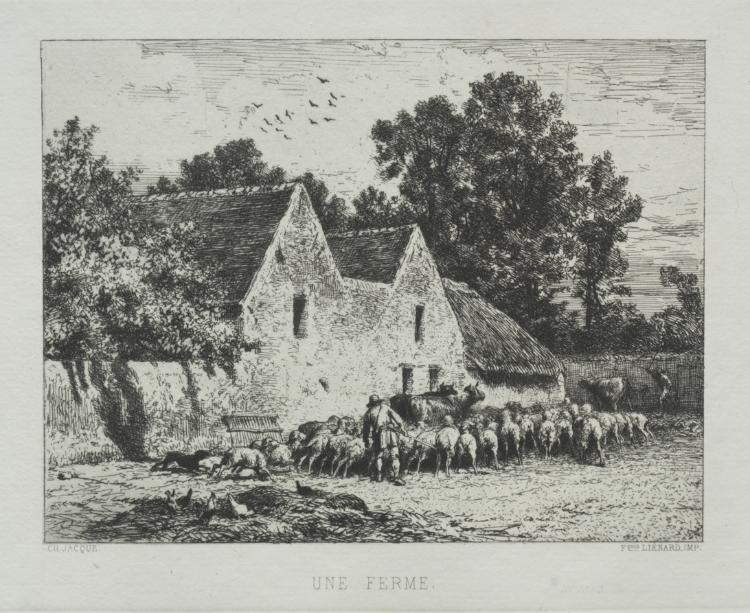 Charles-Émile Jacque — A Farmhouse