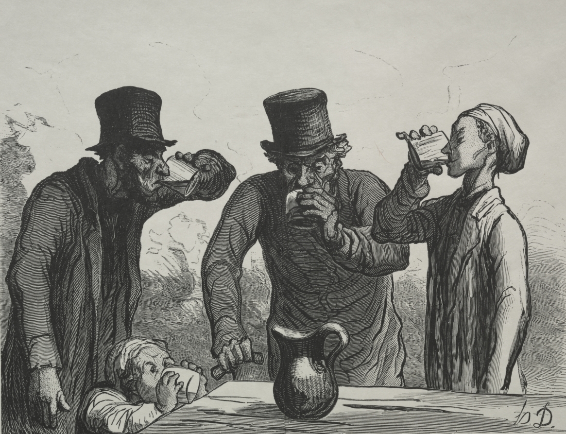 Honoré Daumier — Physiology of Drinking: The Four Ages