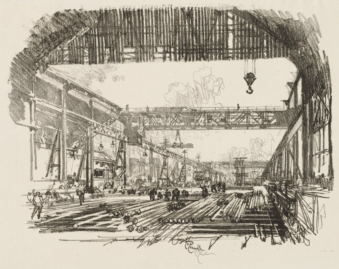 English War Work:  Steel Bars for Shells