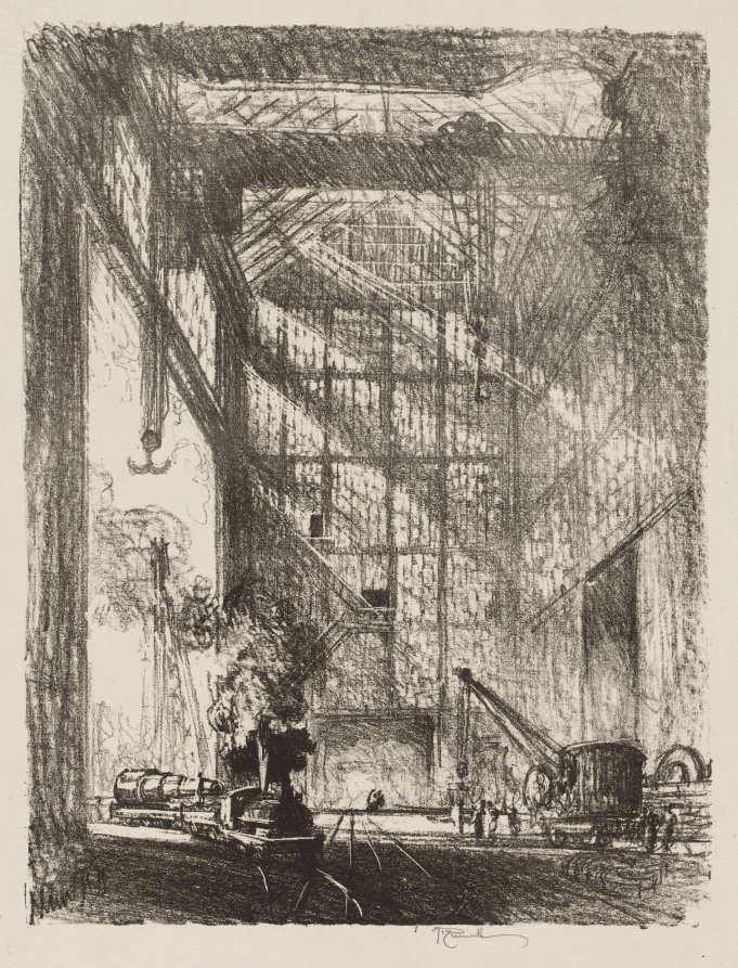 Joseph Pennell — English War Work:  Bringing in the Gun