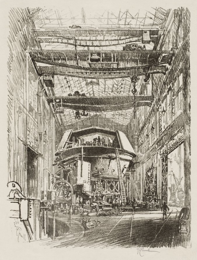 Joseph Pennell — English War Work:  Building the Great Turret