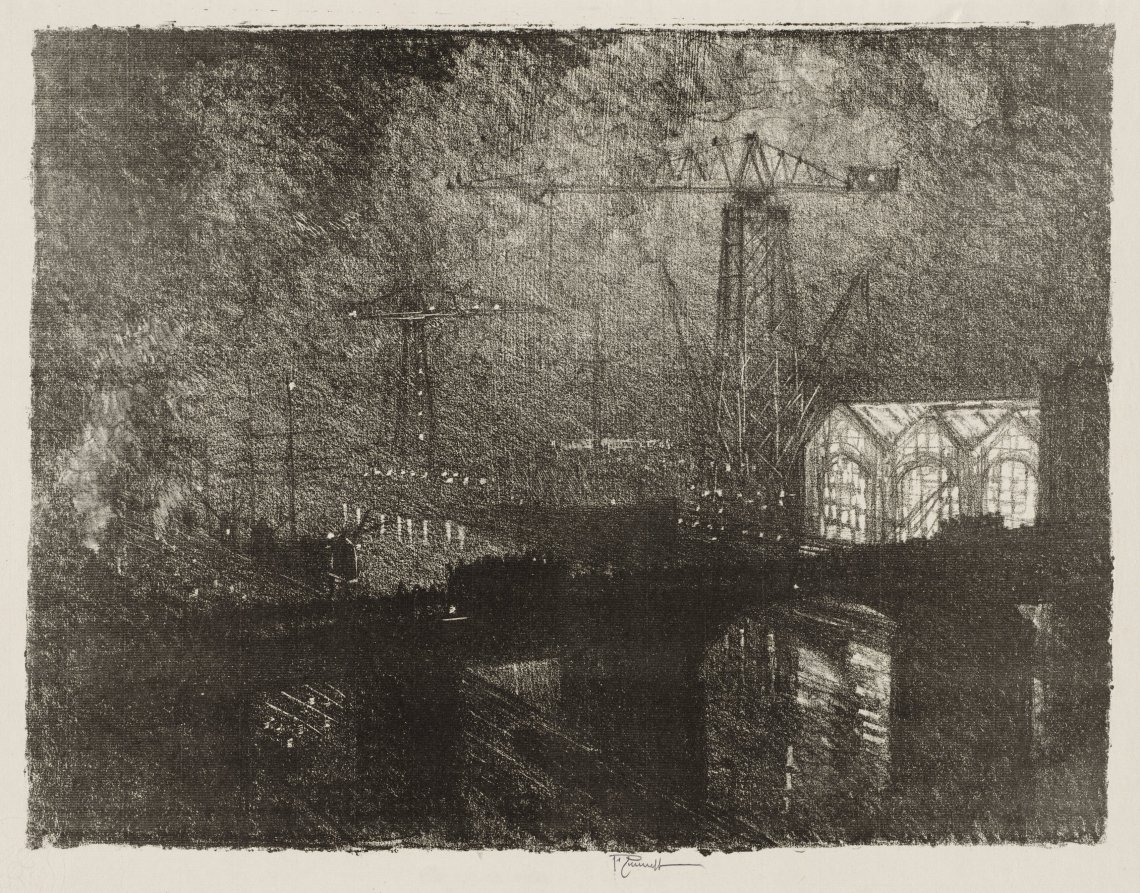 English War Work:  The Shops at Night, Changing Shifts