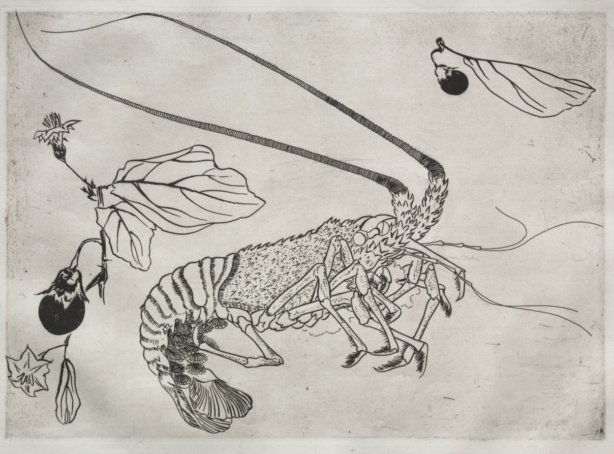 Félix Bracquemond — Dinner Service (Rousseau service): Large lobster with raised antenna (no. 21)