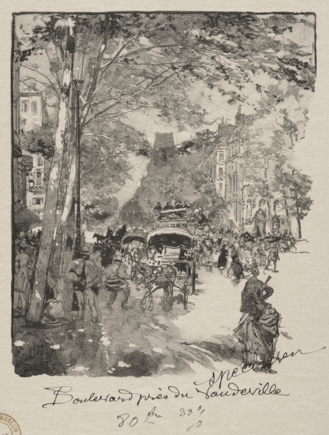 Auguste Louis Lepère — Le Boulevard près du Vaudeville